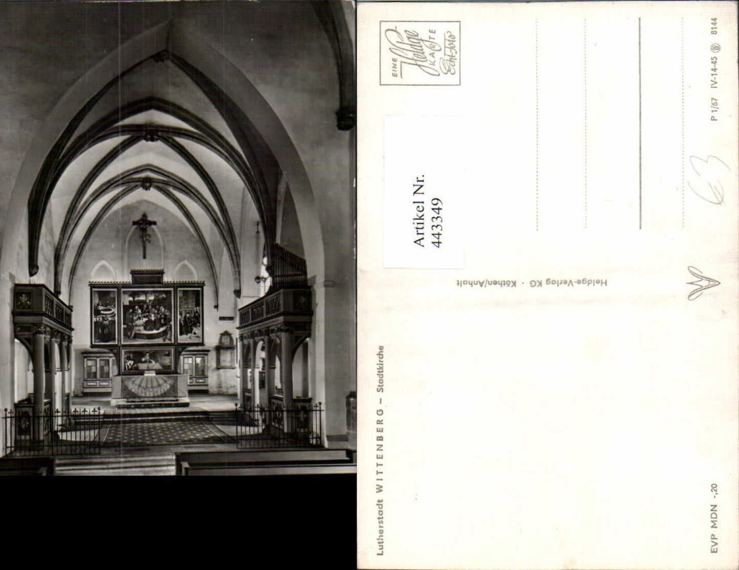 443349,Wittenberg Stadtkirche Kirche Innenansicht