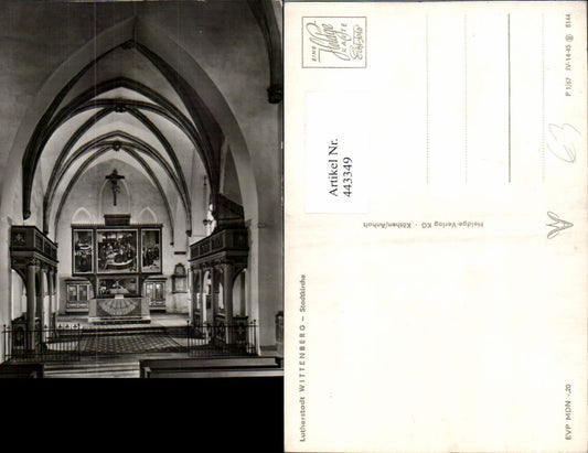 443349,Wittenberg Stadtkirche Kirche Innenansicht