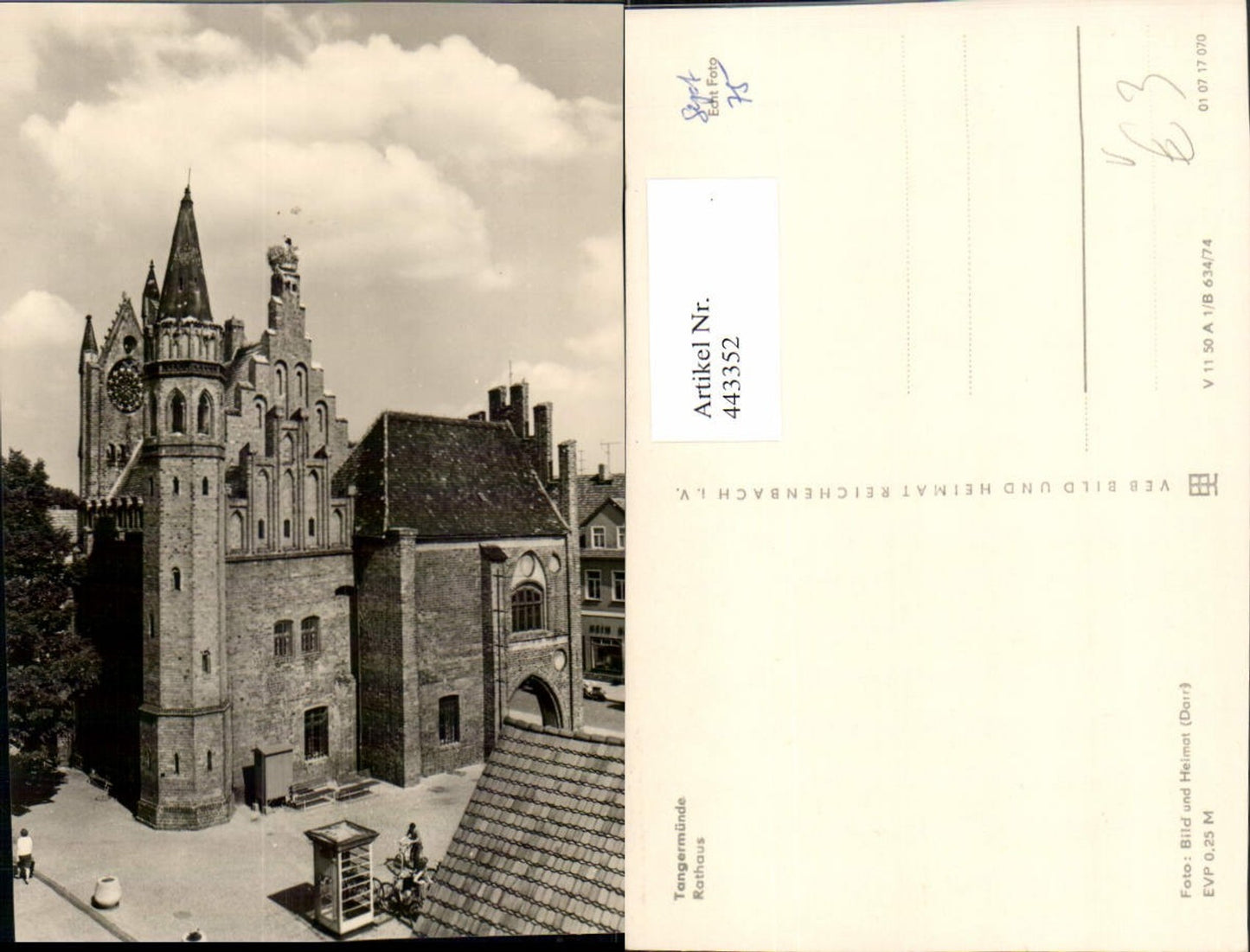 443352,Tangermünde Rathaus Gebäude pub VEB