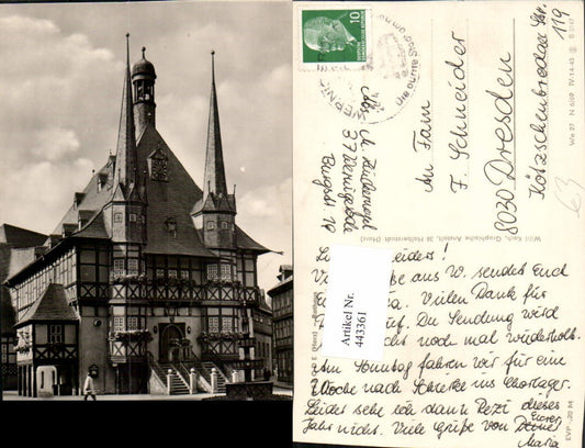 443361,Wernigerode im Harz Rathaus Gebäude Brunnen