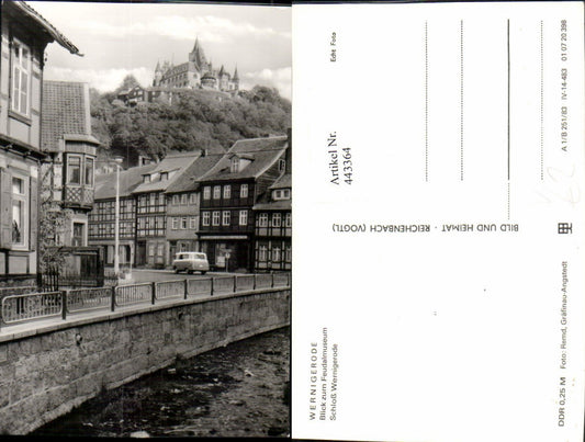 443364,Wernigerode Blick zum Feudalmuseum Schloss pub VEB