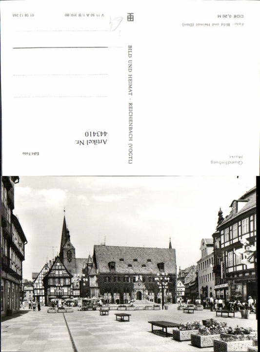 443410,Quedlinburg Markt Platz Rathaus pub VEB