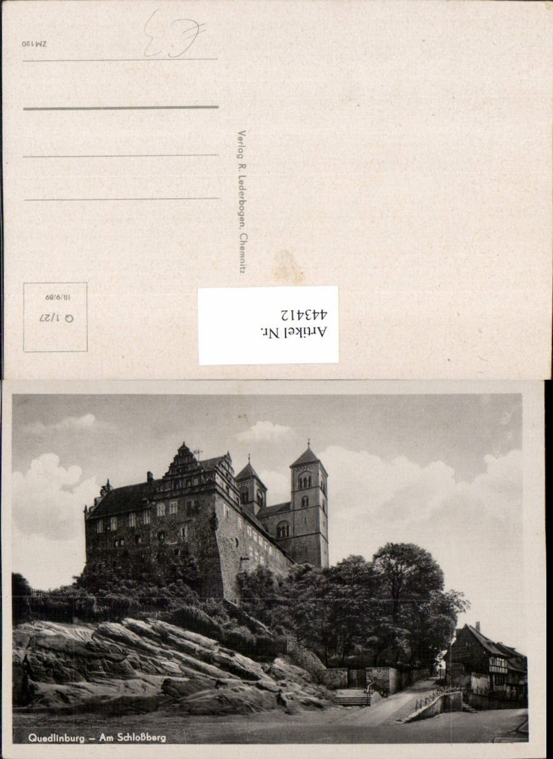 443412,Quedlinburg Schlossberg Schloss Kirche