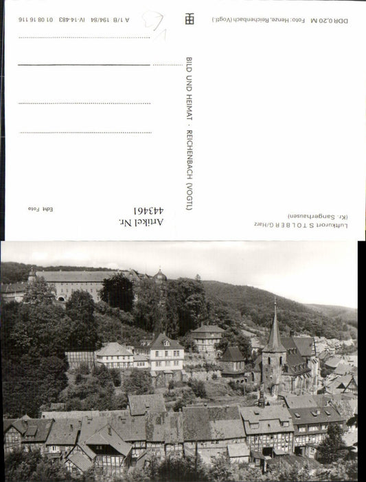 443461,Stolberg im Harz Teilansicht Kirche Schloss pub VEB