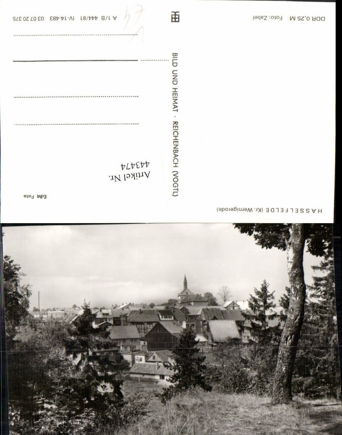 443474,Hasselfelde Teilansicht pub VEB