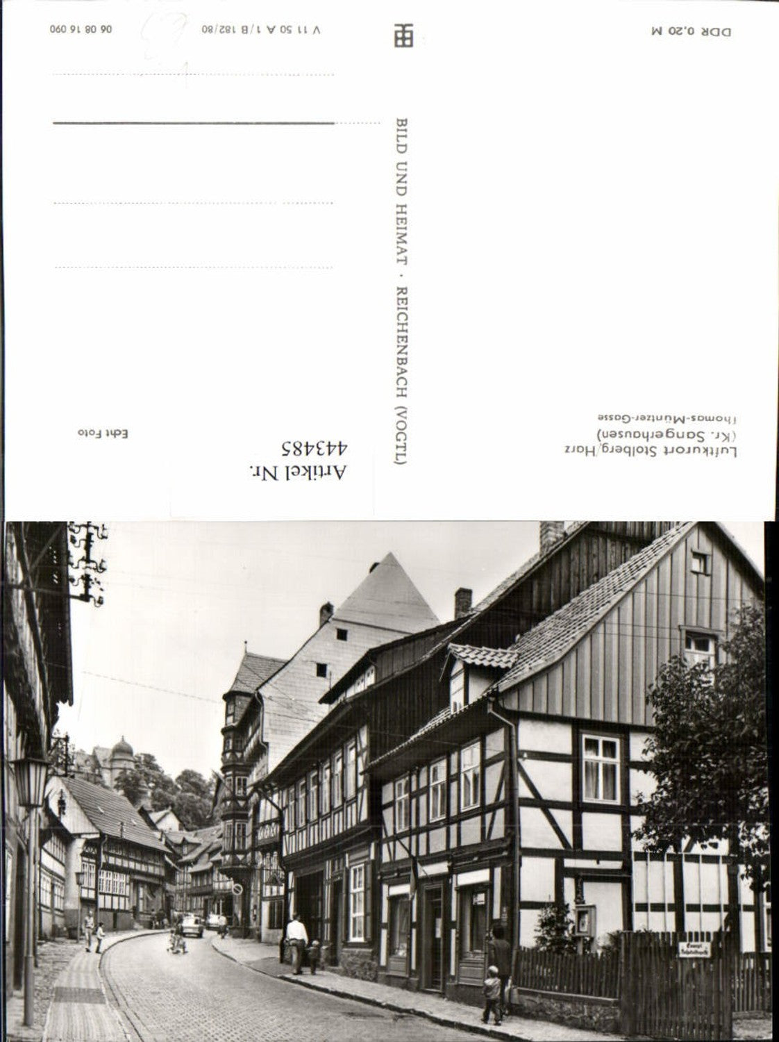 443485,Stolberg im Harz Thomas-Müntzer-Gasse Straßenansicht pub VEB