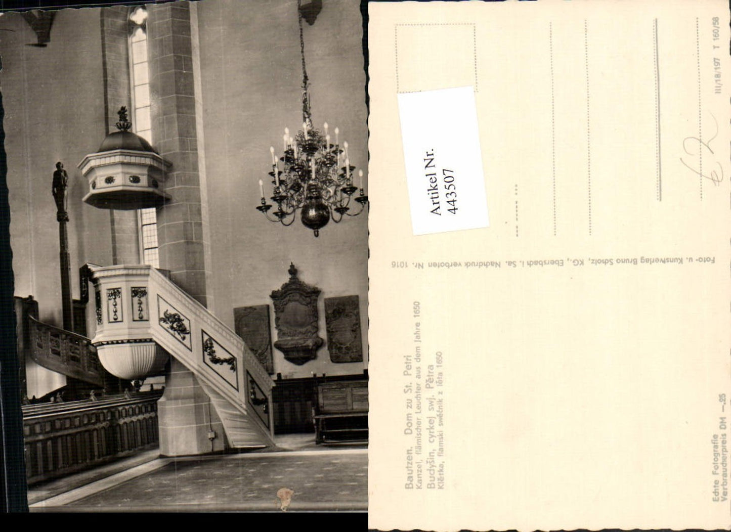 443507,Bautzen Dom zu St. Petri Kirche Innenansicht Kanzel