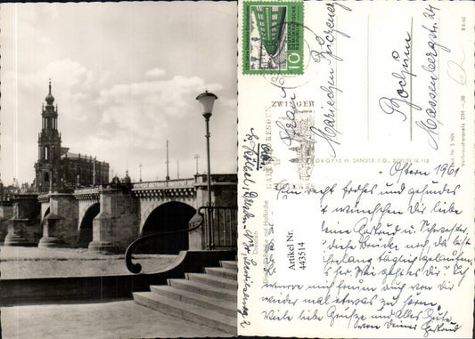 443514,Dresden Dimitroff-Brücke m. Hofkirche Kirche