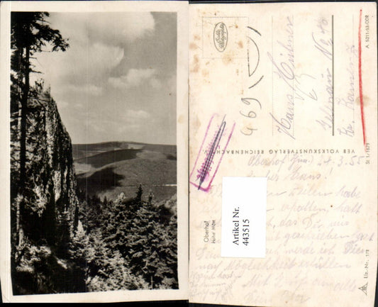 443515, Oberhof Hohe Möst Klippe Felswand pub VEB