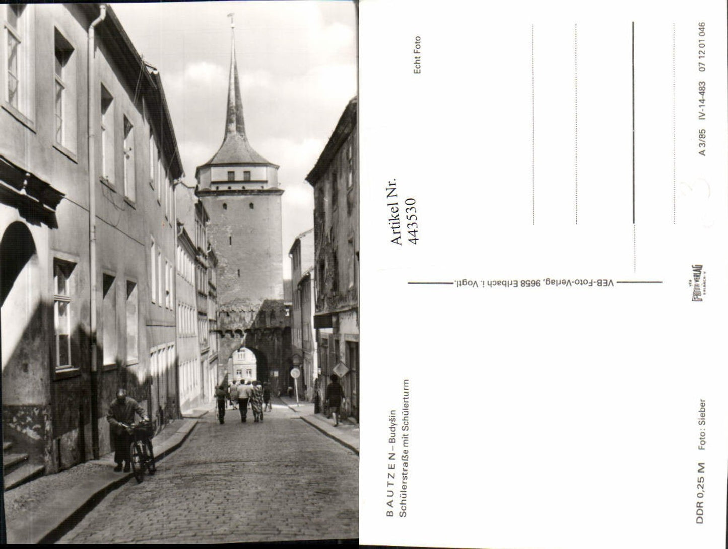 443530,Bautzen Schülerstraße m. Schülerturm Straßenansicht