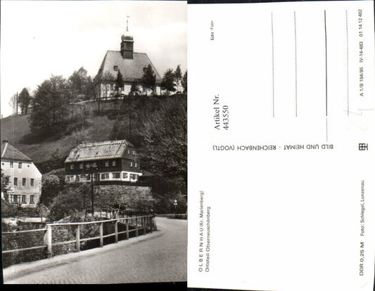 443550,Olbernhau Oberneuschönberg Brücke Kirche pub VEB