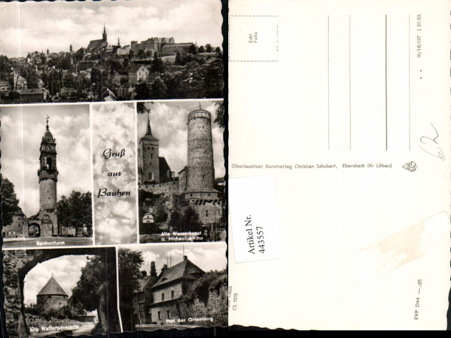 443557,Bautzen Totale Reichenturm Wasserkunst Waffenschmiede Mehrbildkarte