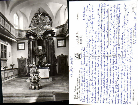 443561,Sächsische Schweiz Hohnstein Stadtkirche Kirche Innenansicht