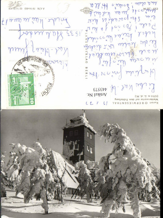 443573,Oberwiesenthal Wetterwarte auf dem Fichtelberg Winterbild