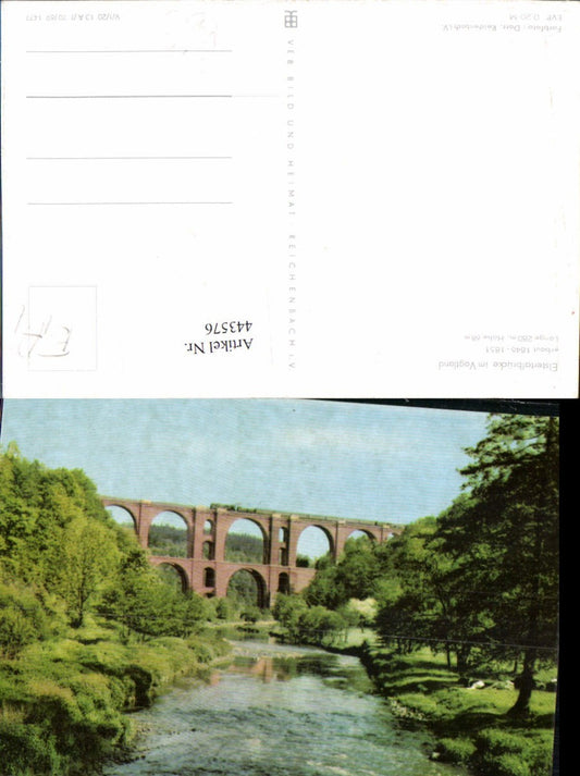 443576,Elstertalbrücke Brücke Viadukt im Vogtland b. Plauen pub VEB