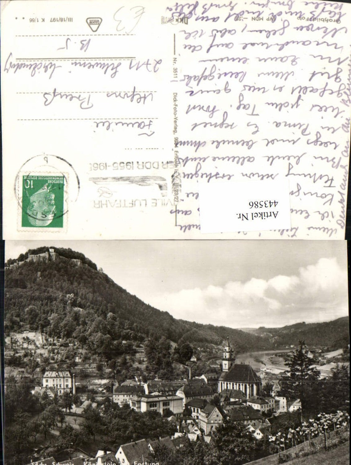 443586,Sächsische Schweiz Königstein Totale m. Festung