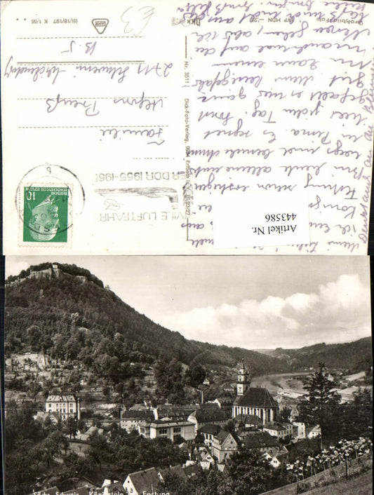 443586,Sächsische Schweiz Königstein Totale m. Festung