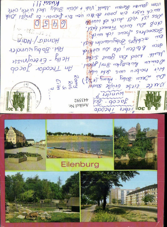 443592,Eilenburg Strandbad Straßenansicht Burg Mehrbildkarte pub VEB