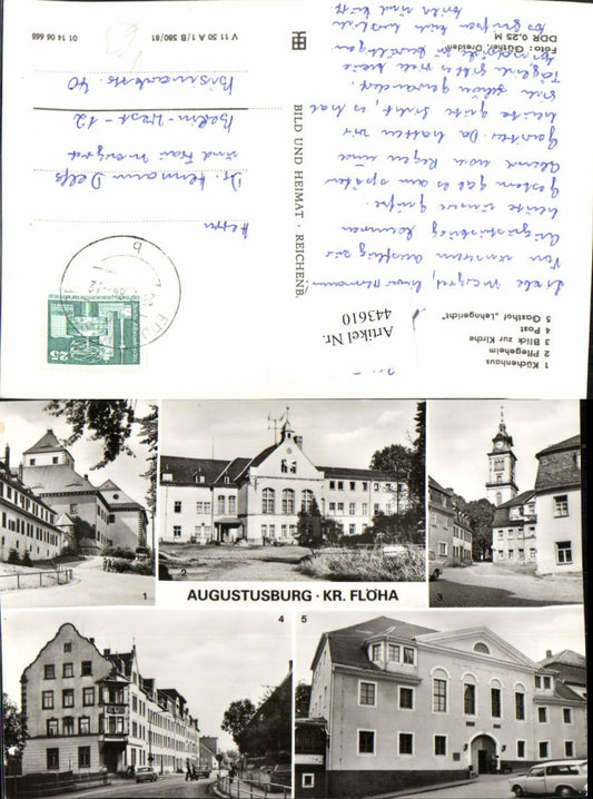 443610,Augustusburg Küchenhaus Pflegeheim Kirche Gasthof Mehrbildkarte pub VEB