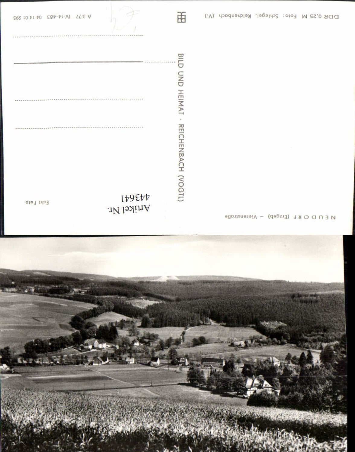 443641,Neudorf im Erzgebirge Vierenstraße Teilansicht pub VEB