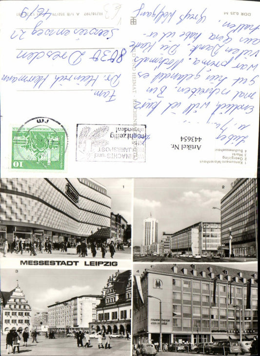 443654,Leipzig Warenhaus Georgiring Markt Mehrbildkarte pub VEB