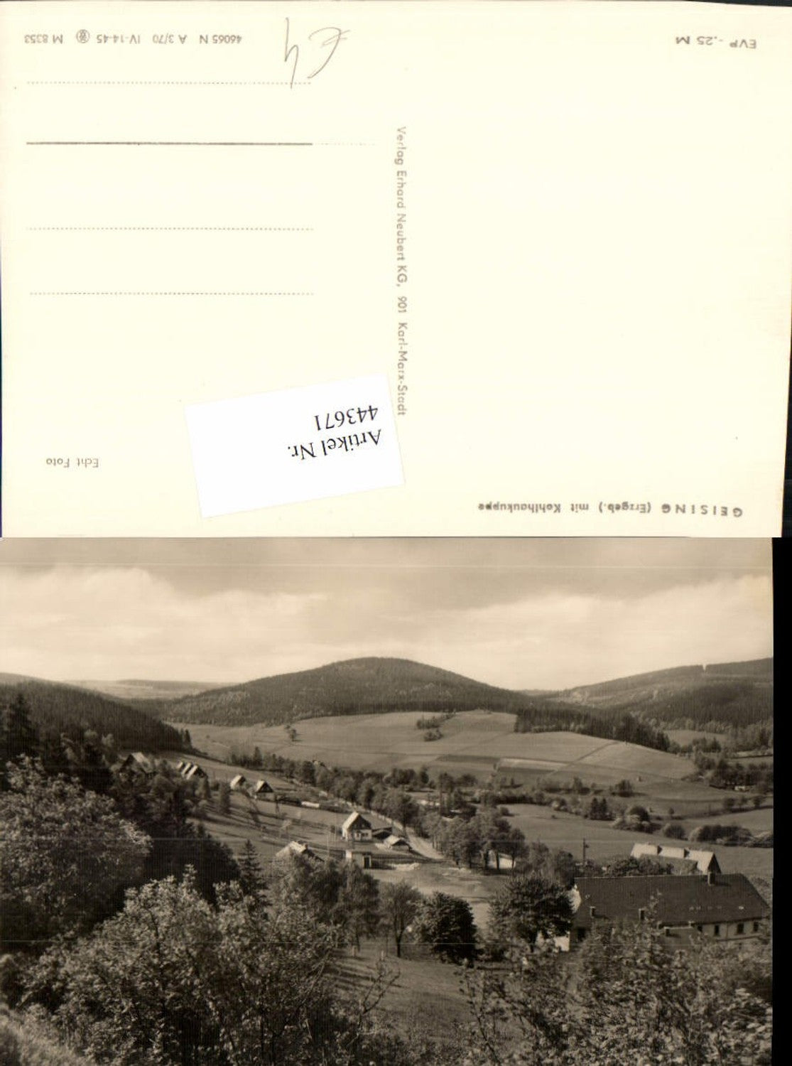 443671,Geising im Erzgebirge Teilansicht m. Kohlhaukuppe