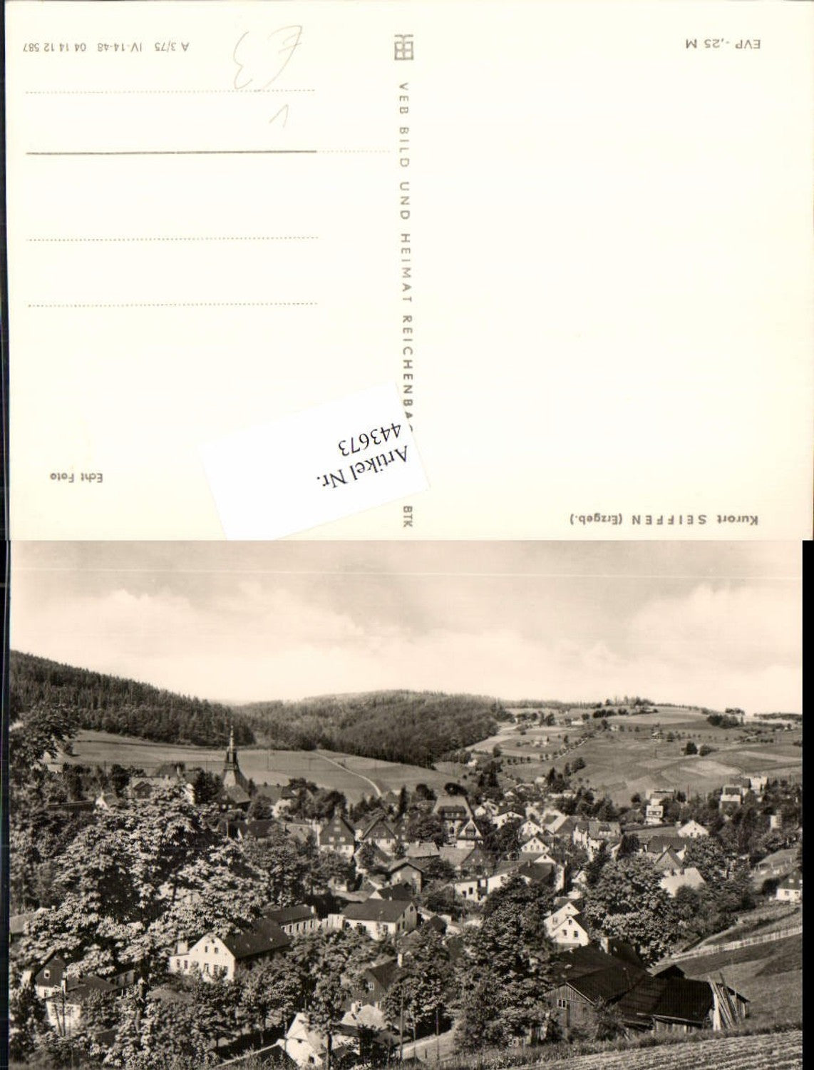 443673,Seiffen im Erzgebirge Totale pub VEB