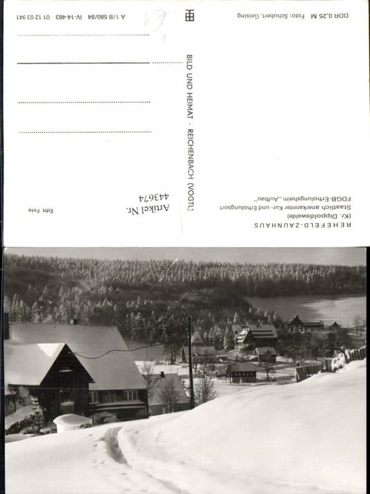 443674,Rehefeld-Zaunhaus Erholungsheim Aufbau Winterbild pub VEB