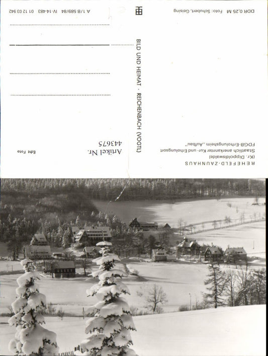 443675,Rehefeld-Zaunhaus Erholungsheim Aufbau Winterbild pub VEB