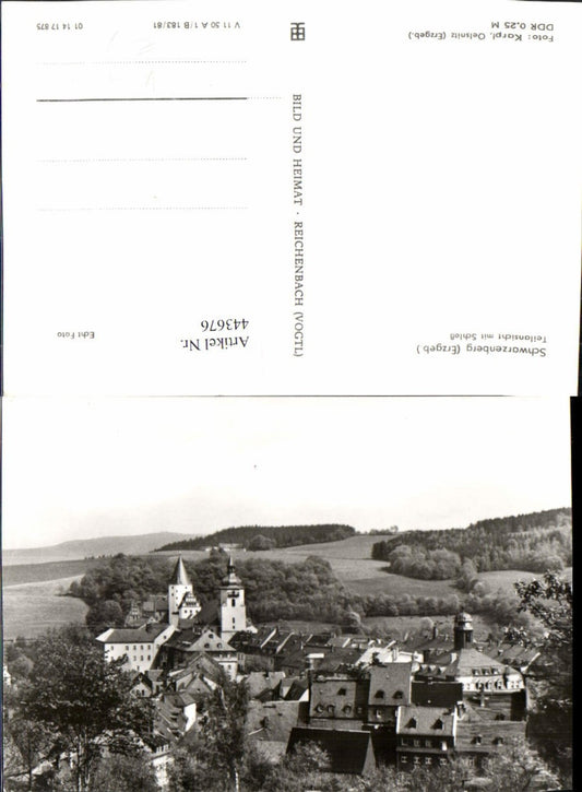 443676,Schwarzenberg im Erzgebirge Teilansicht m. Schloss pub VEB