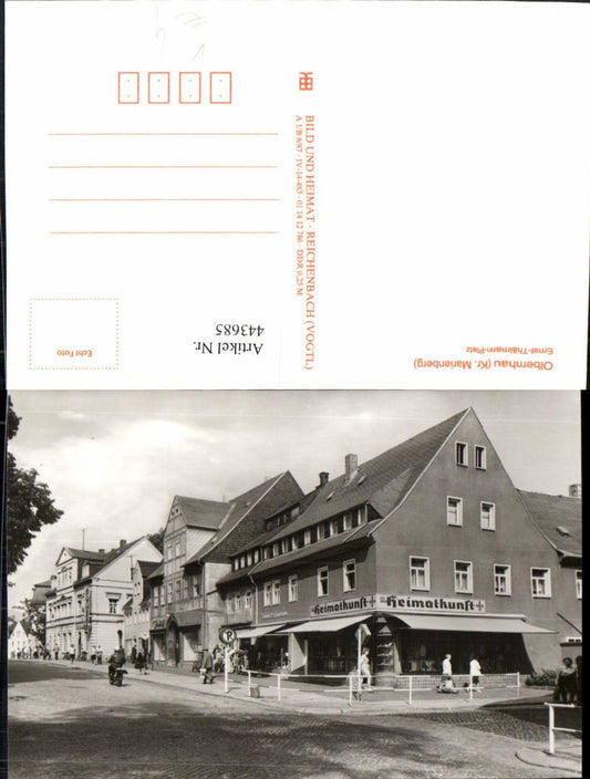 443685,Olbernhau Ernst-Thälmann-Platz Straßenansicht pub VEB