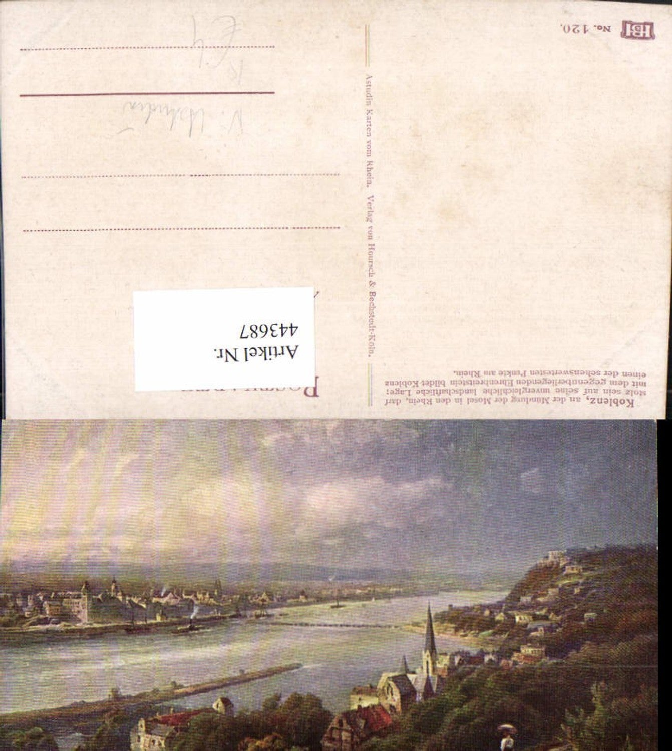 443687,Künstler AK N. Astudin Koblenz Teilansicht