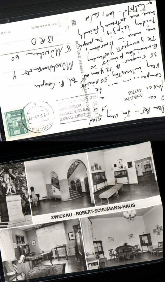 443703,Zwickau Robert-Schumann-Haus Denkmal Mehrbildkarte pub VEB