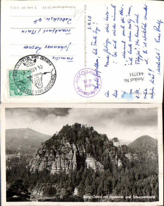 443751,Zittauer Gebirge Berg Oybin m. Hochwald u. Schuppenberg