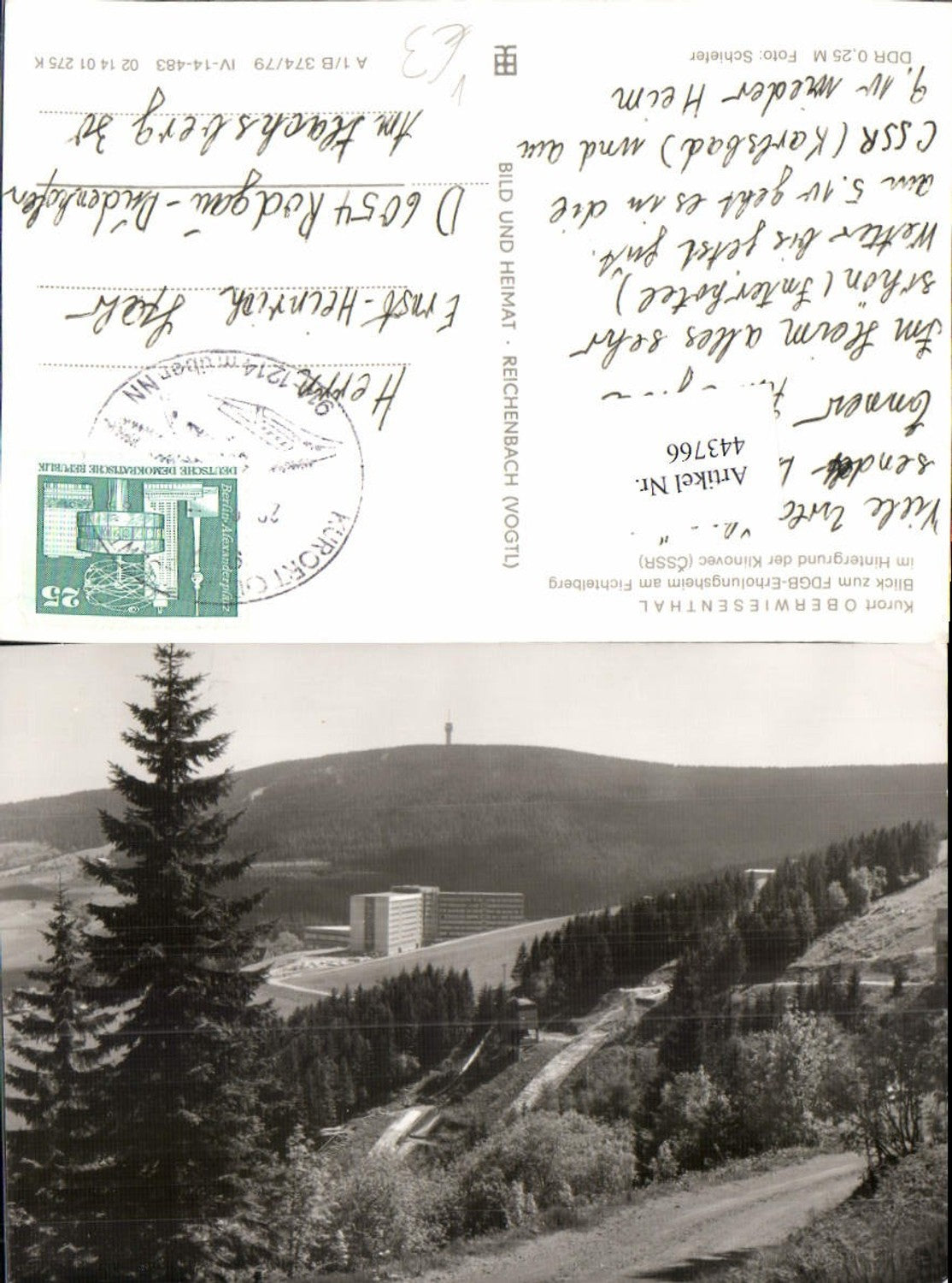 443766, Oberwiesenthal Erholungsheim am Fichtelberg m. Klinovec puv VEB