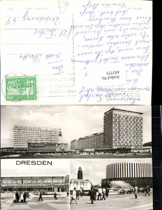 443775,Dresden Restaurant Interhotel Mehrbildkarte