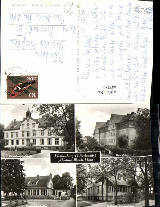 443785,Rothenburg Oberlausitz Martin-Ulbric-Haus Gebäude Mehrbildkarte pub VEB