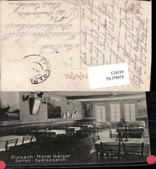 443813,Friesach Hotel Geiger Garten Speisesalon Innenansicht
