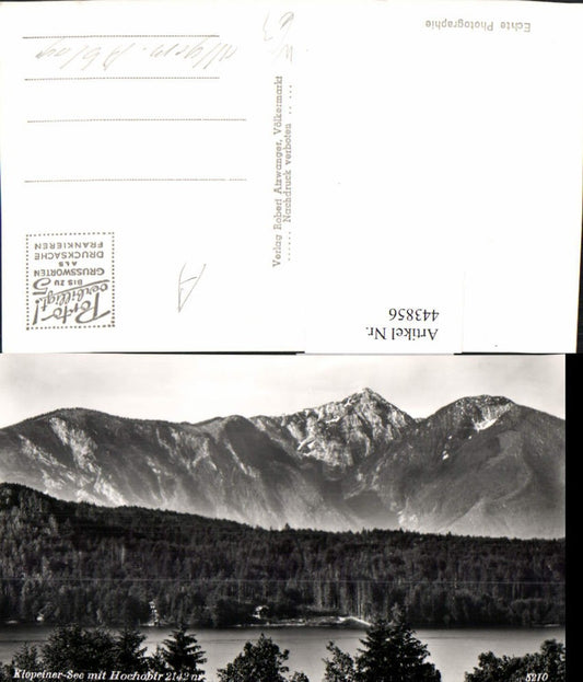 443856,Klopeinersee See b. St. Kanzian m. Hochobir Bergkulisse