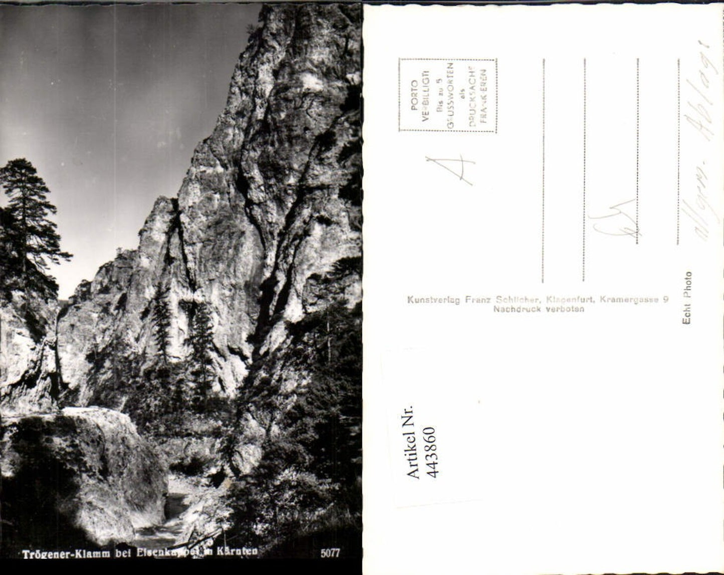 443860,Trögener-Klamm b. Eisenkappel in Kärnten Felsen