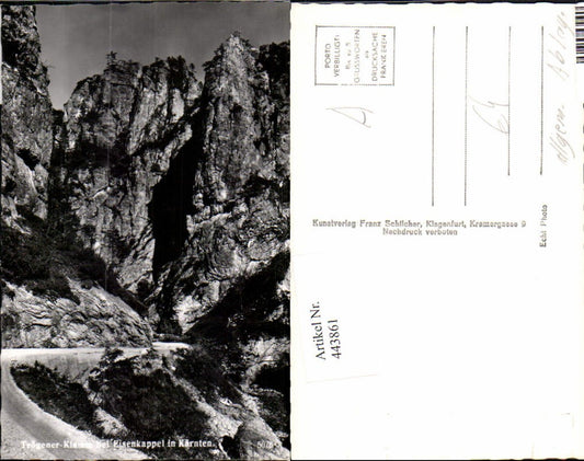 443861,Trögener-Klamm b. Eisenkappel in Kärnten Felswand Klippe