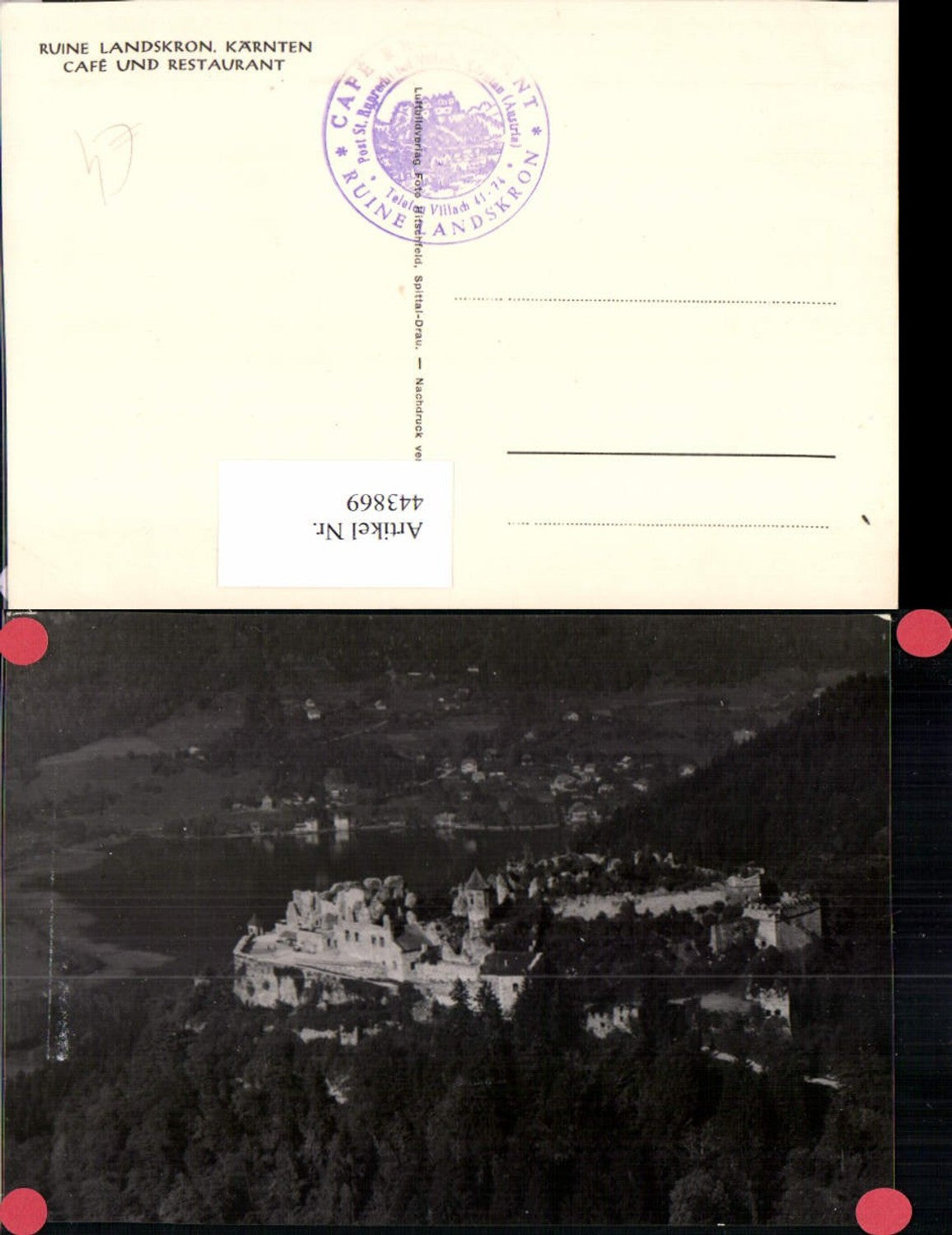 443869,Villach Ruine Burg Landskron