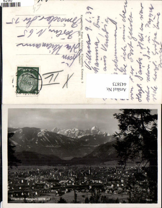 443873,Villach Totale m. Mangart Bergkulisse pub Franz Schilcher 1006