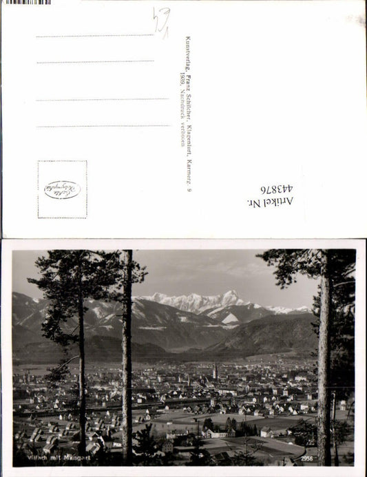 443876,Villach Totale m. Mangart Bergkulisse pub Franz Schilcher 2956
