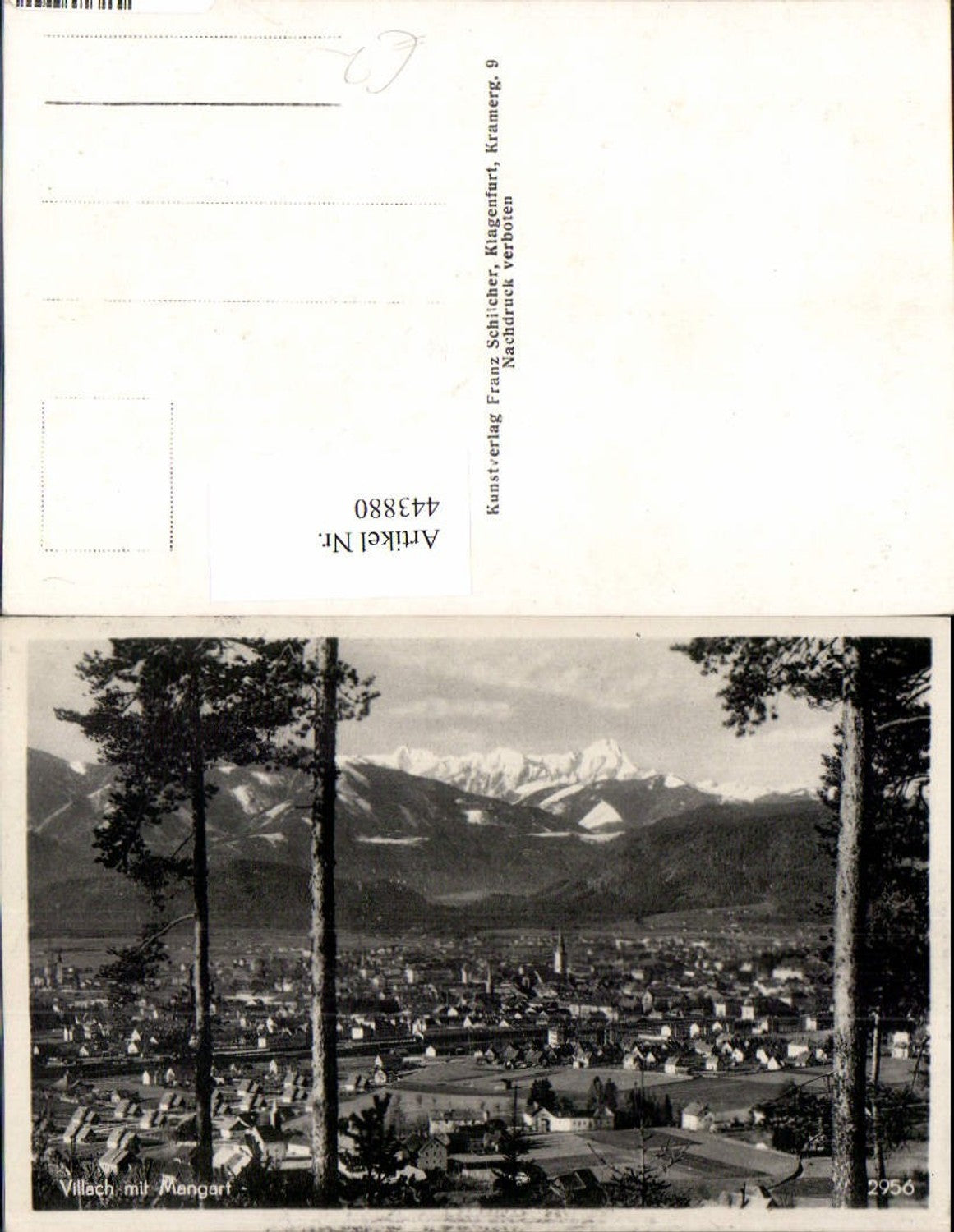 443880,Villach Totale m. Mangart Bergkulisse pub Franz Schilcher 2956