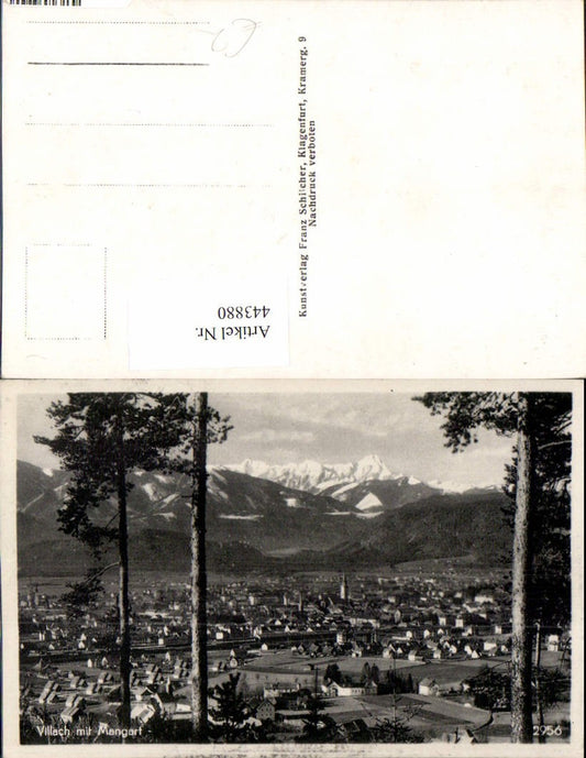 443880,Villach Totale m. Mangart Bergkulisse pub Franz Schilcher 2956