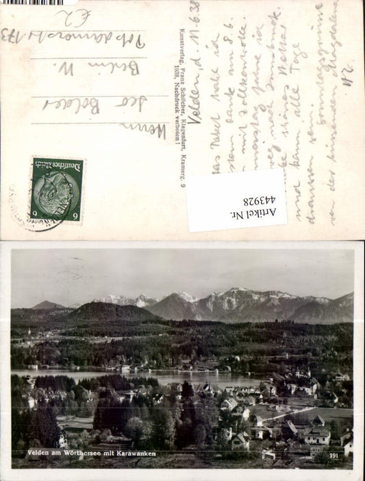 443928,Velden am Wörthersee Totale m. Karawanken Bergkulisse pub Franz Schilcher 191