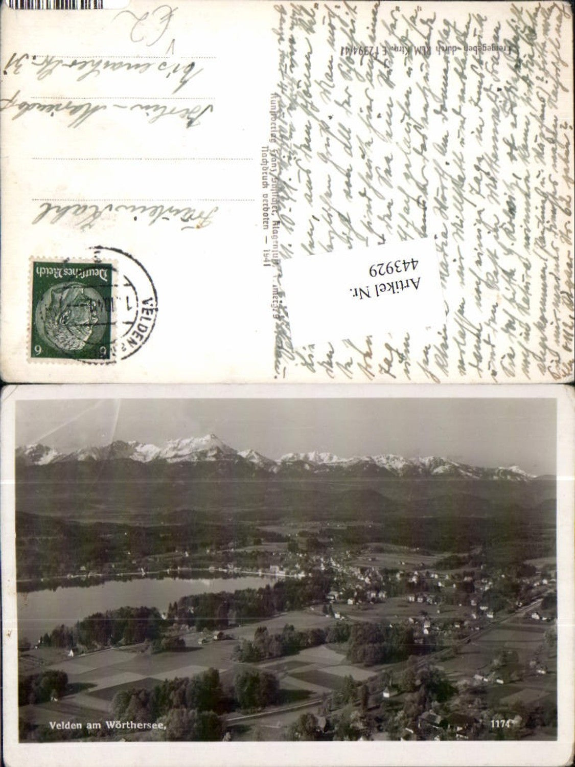 443929,Velden am Wörthersee Totale Bergkulisse pub Franz Schilcher 1174