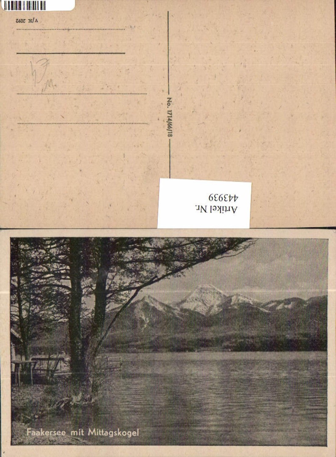 443939,Faakersee See b. Faak m. Mittagskogel Bergkulisse