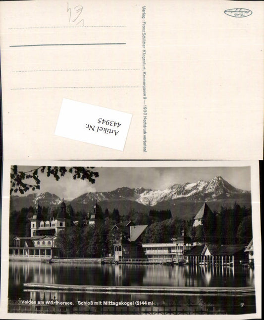 443945,Velden am Wörthersee Schloss m. Mittagskogel pub Franz Schilcher 7